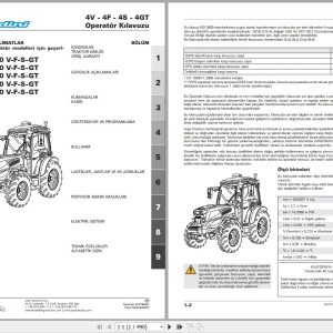 Landini Tractor Rex 4 080V to 4 120GT Operators Maintenance Manual 6717369A1 TR 1