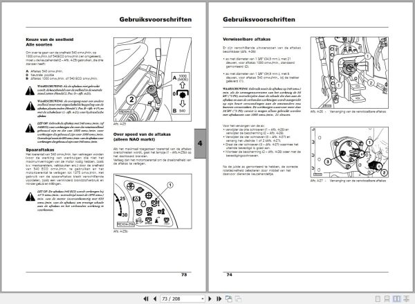 Landini Tractor Rex 60GE to 105GT Boomgaarden Operators Maintenance Manual 3666083M4 NL 2