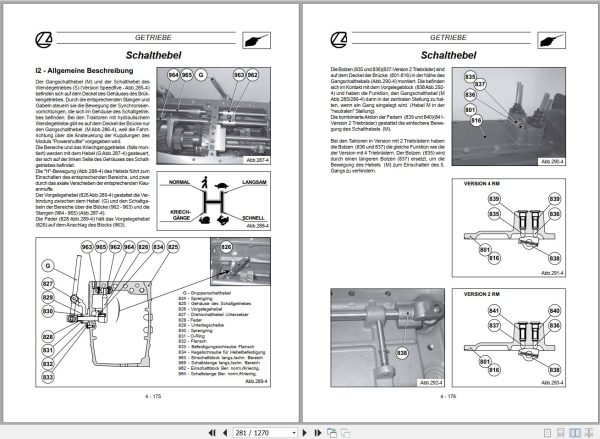 Landini Tractor Rex 60GE to 105GT Service Manual 3675947M2 DE 2