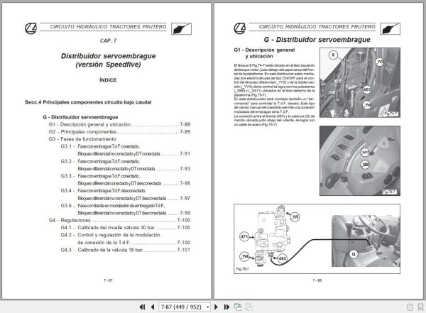 Landini Tractor Rex 60GE to Rex 105GT Service Manual 3567946M1 ES 2