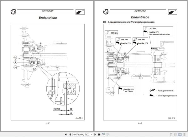 Landini Tractor Rex 60V to Rex 100GT Service Manual 3659964M2 DE 2