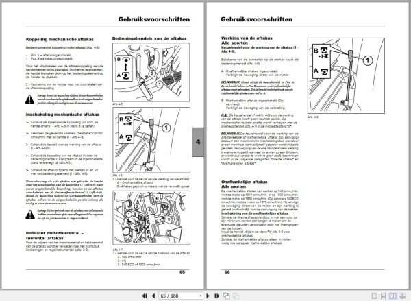 Landini Tractor Rex 65GE to 105GT Boomgaarden Techno Operators Maintenance Manual 4208437M1 NL 2