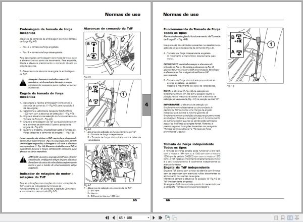 Landini Tractor Rex 65GE to 105GT Frutteti Techno Operators Maintenance Manual 4208436M1 PT 2