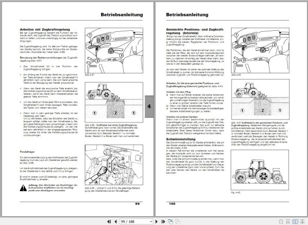 Landini Tractor Rex 65GE to 105GT Obstbau Techno Operators Maintenance Manual 4208435M1 DE 2