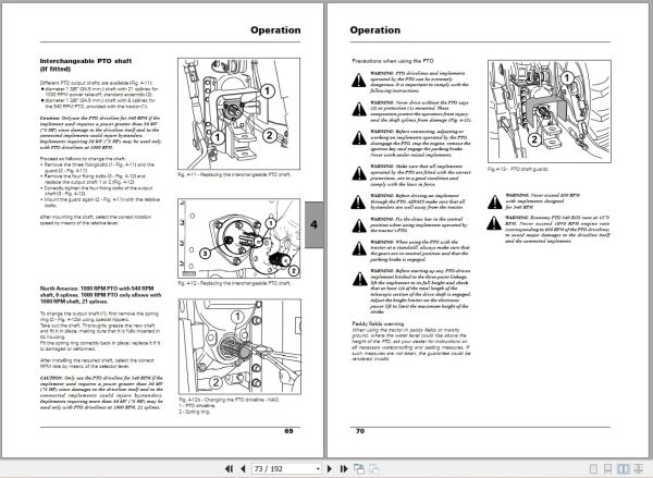 Landini Tractor Rex 65GE to 105GT Orchard Techno Operators Maintenance Manual 4208432M1 EN 2