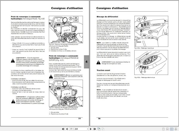 Landini Tractor Rex 65GE to 105GT Verger Operators Maintenance Manual 4208379M1 FR 2