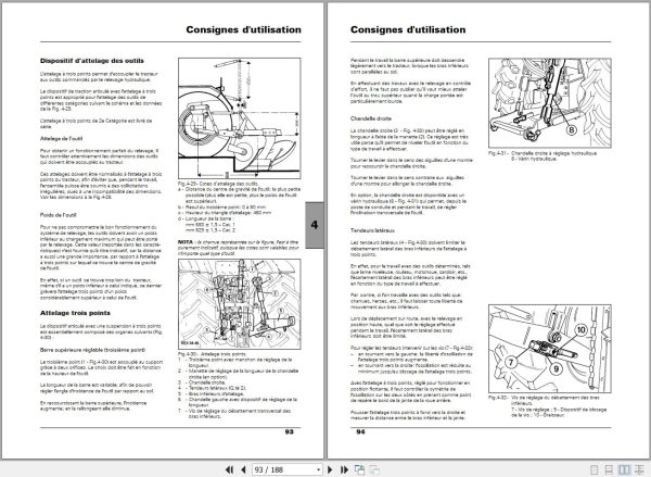 Landini Tractor Rex 65GE to 105GT Verger Techno Operators Maintenance Manual 4208433M1 FR 2