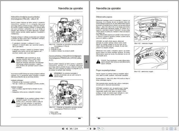 Landini Tractor Rex 75F to 110GT Sadovnjaki Operators Maintenance Manual 4221210M1 SL 2