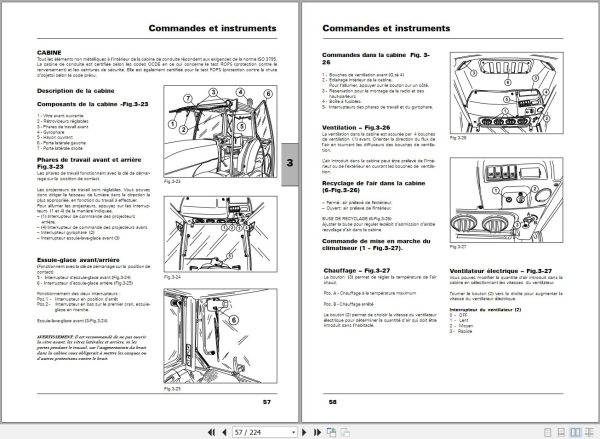 Landini Tractor Rex 75F to 110GT Verger Operators Maintenance Manual 4221156M1 FR 2