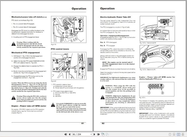 Landini Tractor Rex 75F to 120GB Orchard Operators Maintenance Manual 6507939M3 EN 2