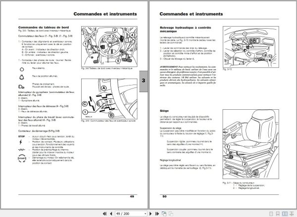 Landini Tractor Rex 75F to 90GT Verger Operators Maintenance Manual 4221315M1 FR 2