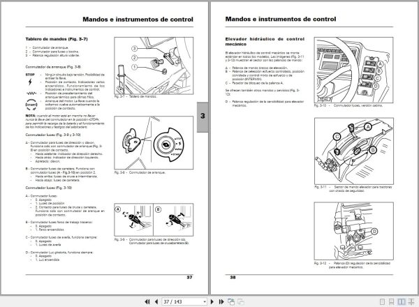 Landini Tractor Rex 75V 85V ViÃ±edos Operators Maintenance Manual 3676131M1 ES 2