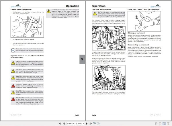 Landini Tractor SUPER 85 120 Operators Maintenance Manual 6720156A1 EN 2