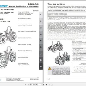 Landini Tractor SUPER 85 120 Operators Maintenance Manual 6720157A1 FR 1