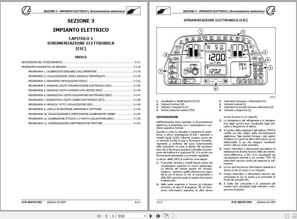 Landini Tractor Starland 170 190 210 240 Service Manual 3667511M1 IT 1