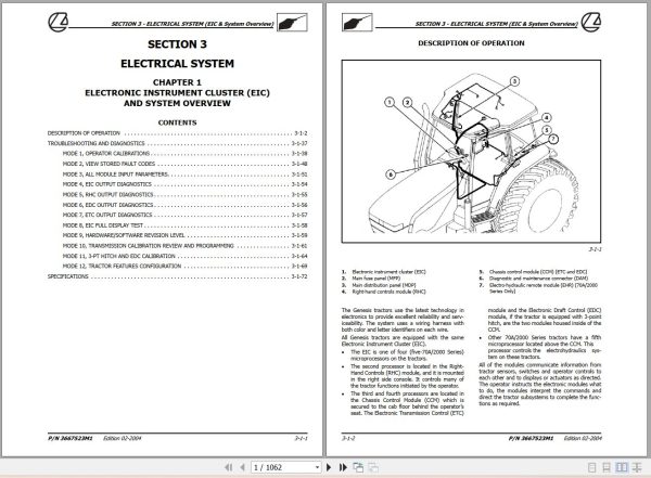 Landini Tractor Starland 170 190 210 240 Service Manual 3667523M1 EN 1