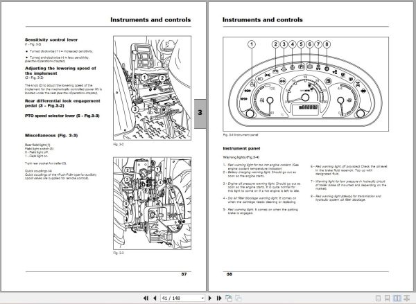 Landini Tractor Technofarm 60T2 to 75T3 Operators Maintenance Manual 4214307M1 EN 2