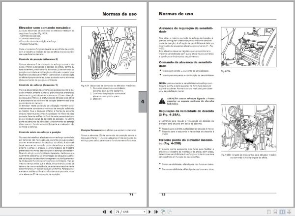 Landini Tractor Technofarm 60T2 to 75T3 Operators Maintenance Manual 6505859M1 PT 2