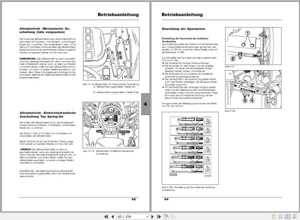 Landini Tractor Technofarm 65 75 80 Operators Maintenance Manual 4209135M1 DE 2