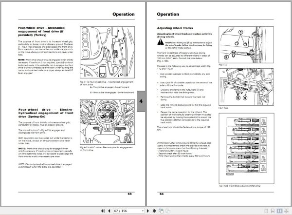 Landini Tractor Technofarm 65 75 80 Operators Maintenance Manual 6502476M1 EN 2
