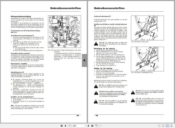 Landini Tractor Technofarm 65 75 80 SpeedFour Operators Maintenance Manual 4209141M1 NL 2