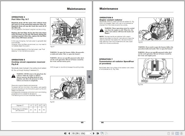 Landini Tractor Technofarm 65 80 Operators Maintenance Manual 6508011M1 EN 2