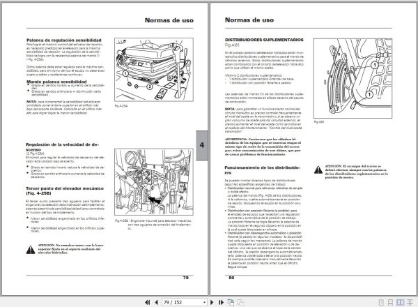 Landini Tractor Technofarm 65 80 Operators Maintenance Manual 6508013M1 ES 2