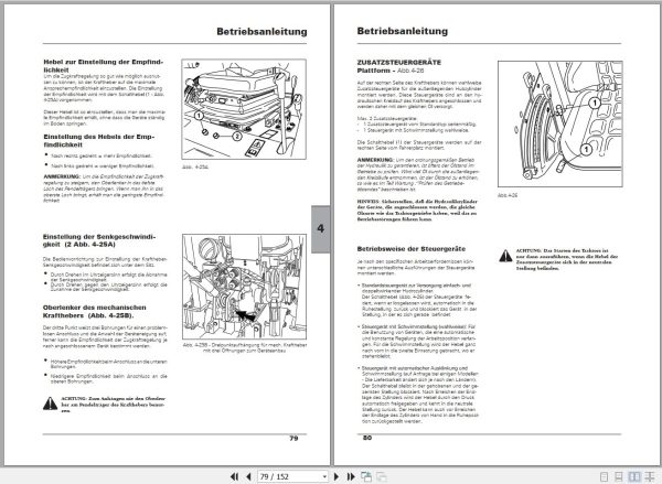 Landini Tractor Technofarm 65 80 Operators Maintenance Manual 6508014M1 DE 2