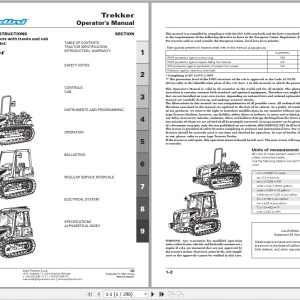 Landini Tractor Trekker 4 105 to 4 110 F M Operators Maintenance Manual 6621074A4 EN 1