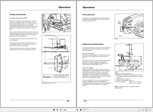 Landini Tractor Trekker Compact 60F 70F Operators Maintenance Manual 3659985M1 EN 2