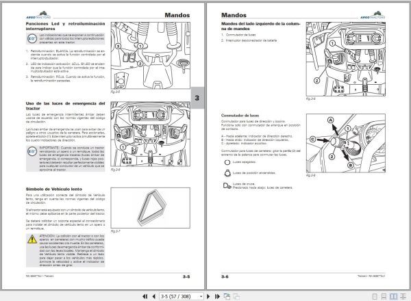 Landini Tractor Trekker4 4 085 F M to 4 120 F M Operators Maintenance Manual 6696776A1 ES 2
