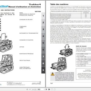 Landini Tractor Trekker4 4 085 to 4 120 F M Operators Maintenance Manual 6696768A1 FR 1