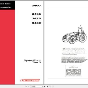 Landini Tractor Valpadana 3465 3475 3480 Operators Maintenance Manual 4209169M1 PT 1