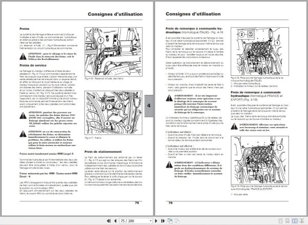 Landini Tractor Verger 90V 90S Operators Maintenance Manual 6502948M1 FR 2