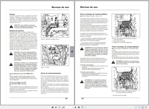 Landini Tractor Vigneti 90V 90S Operators Maintenance Manual 6502950M1 ES 2