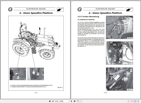 Landini Tractor Vision 80 90 100 Service Manual 3667241M2 DE 2