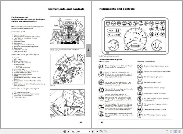 Landini Tractor Vision 85 95 105 Operators Maintenance Manual 3667123M3 EN 2