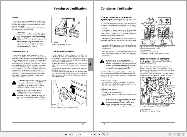 Landini Tractor Vision 85 95 105 Operators Maintenance Manual 3667136M3 FR 2