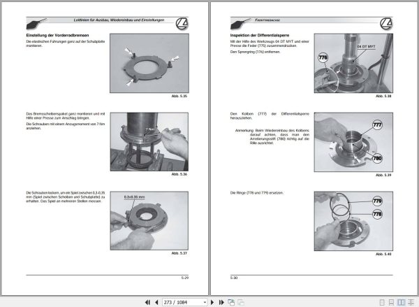 Landini Tractor Vision 85 95 105 Service Manual 3667241M3 DE 2