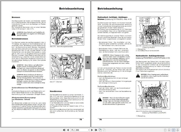 Landini Tractor Weinbau 90 V S Operators Maintenance Manual 6502951M1 DE 2