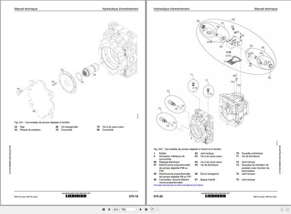 Liebherr Bulldozer PR716 1422 PR716 1423 Technical Manual FR 2