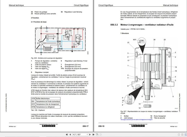 Liebherr Bulldozer PR766 1421 Technical Manual FR 2