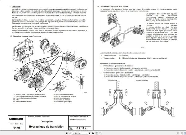 Liebherr Bulldozers LR614 Technical Manual FR 2
