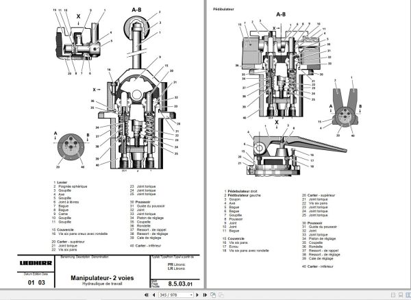 Liebherr Bulldozers LR622 LR622B LR632 LR632B Technical Manual FR 2