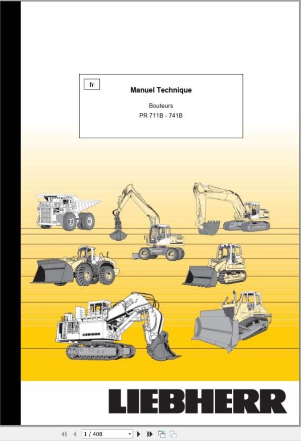 Liebherr Bulldozers PR711B PR741B Technical Manual FR 1