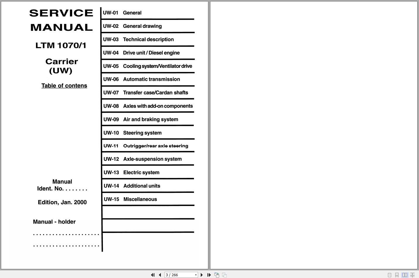Liebherr Crane LTM1070 1 Service Operators Manual and Schematics 1