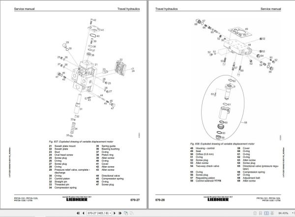 Liebherr Crawler Dozer PR726 Service Manual 12203100 2