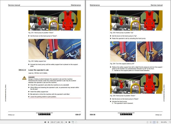 Liebherr Crawler Dozer PR766 1421 Service Manual 12216964 2