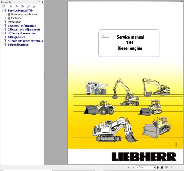 Liebherr Engine D404 D405 Service Manual 9739320 1