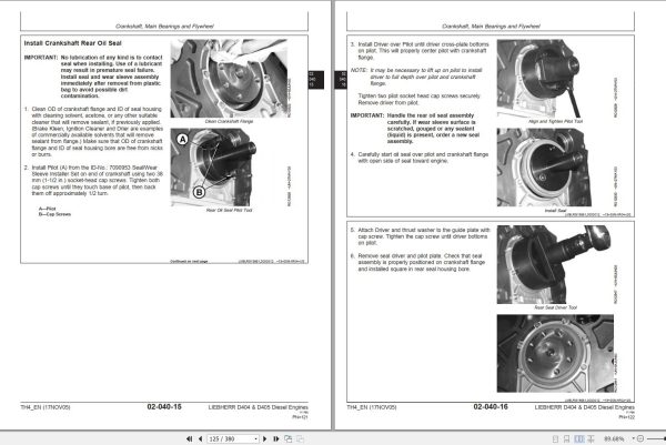 Liebherr Engine D404 D405 Service Manual 9739320 2